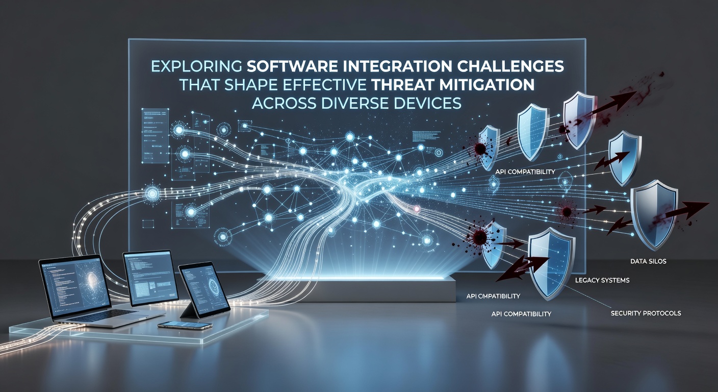 Dashboard view of integrated security tools monitoring threat patterns across heterogeneous device configurations including tablets and embedded systems